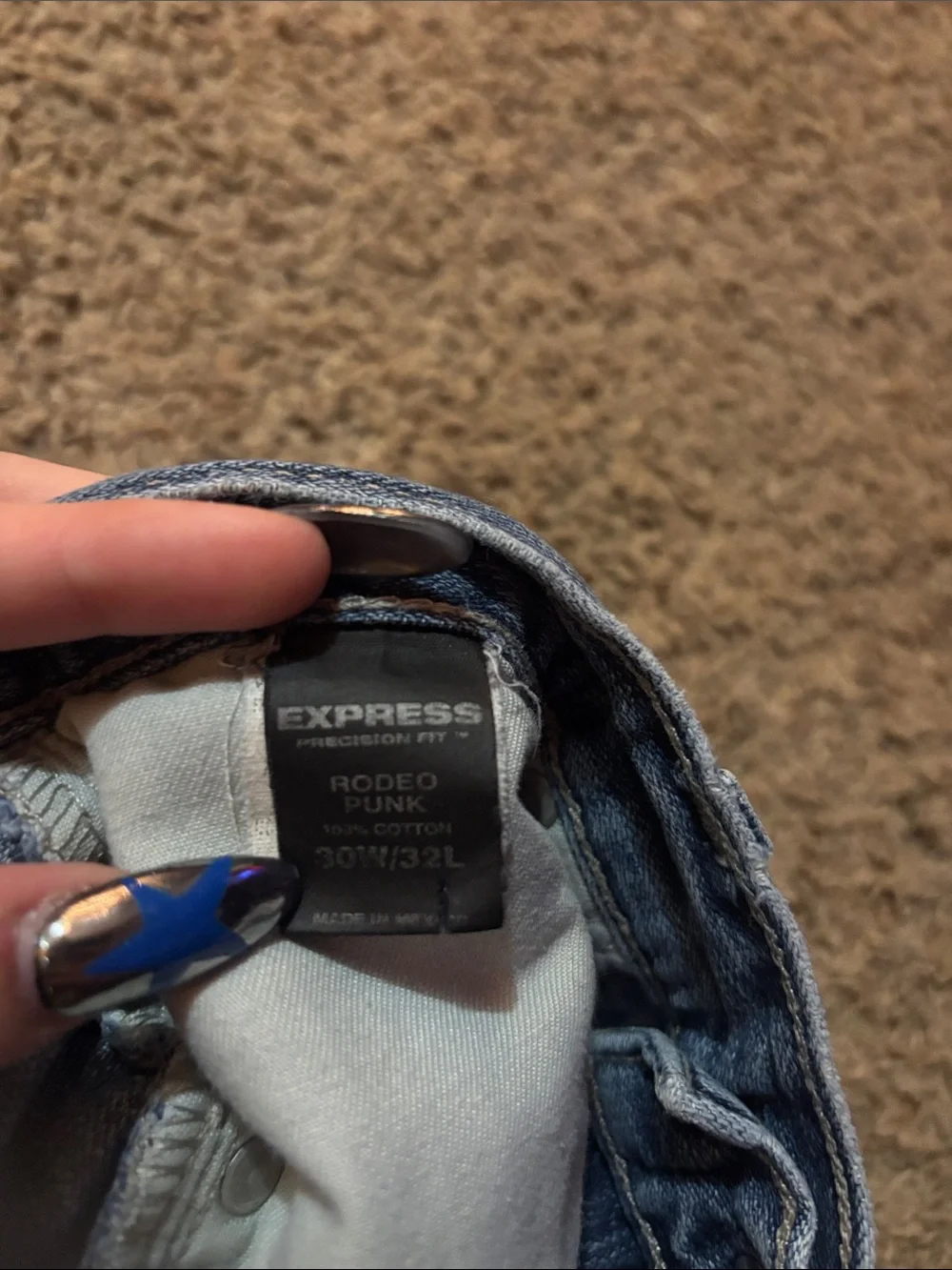 Express Men’s Light Blue Straight Jeans